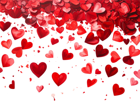 Illustration of red heart pattern on white background