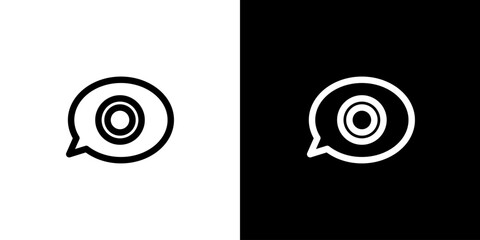 二重丸の吹き出しアイコン