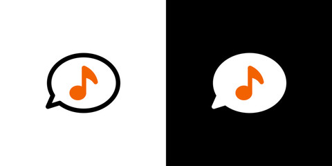 音符の吹き出しアイコン