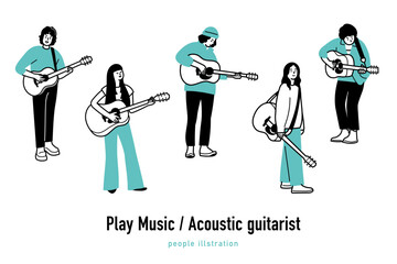 Acoustic guitar player.