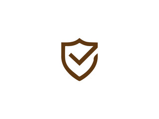 Shield with Check Mark Icon – Security and Protection Symbol
