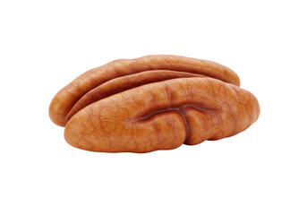 Isolated pecan halves show a rich nutty texture for food and healthy snack ingredients