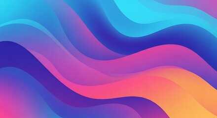 A mesmerizing abstract background with vibrant hues of blue, purple, pink, and orange, creating a fluid and dynamic composition that evokes a sense of movement and energy in a modern style