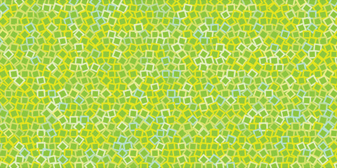 Abstract Green Yellow Mosaic Tile Pattern Seamless Background
