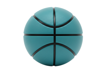 Isolated teal basketball for sport and recreation, realistic 3D render for graphic design