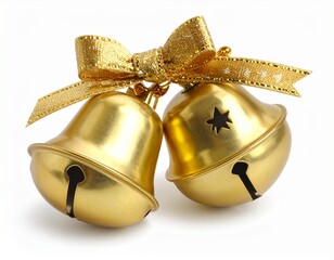 christmas bells on white background