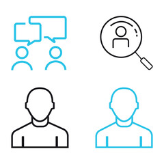 Communication and User Profile Icon Set