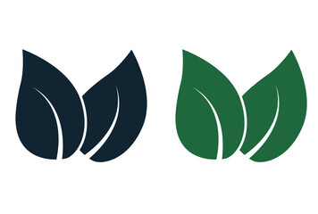 Eco Leaf Icon  Nature, Sustainability and Organic Concept