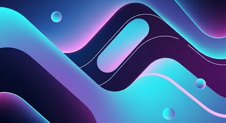 A mesmerizing abstract background featuring vibrant hues of blue, purple, and pink, creating a dynamic and fluid composition with smooth, rounded shapes and subtle gradients, evoking a sense of depth