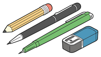 pencil and eraser vactor