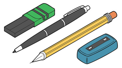 pencil and eraser vactor
