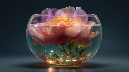 flower in a glass