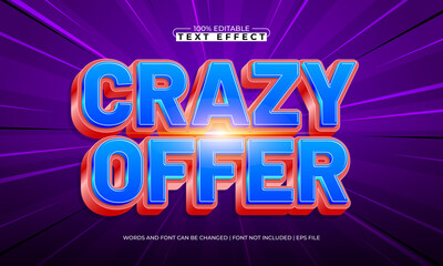 crazy offer editable text effect
