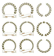 laurel crown, laurel frame,
