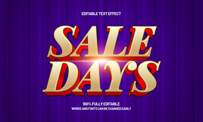 sale days editable text effect