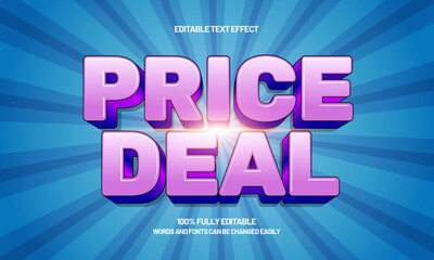 price deal editable text effect