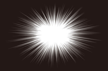 Obraz premium 漫画効果のベタフラッシュ背景ベクターイラスト comic flash background comic flash radial flash