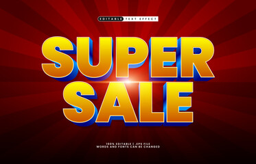 super sale editable text effect