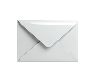 A white, closed envelope against a black background, casting a subtle shadow