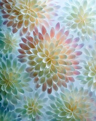 Delicate floral arrangement studio setting digital art soft pastel colors top-down view elegant design inspiration
