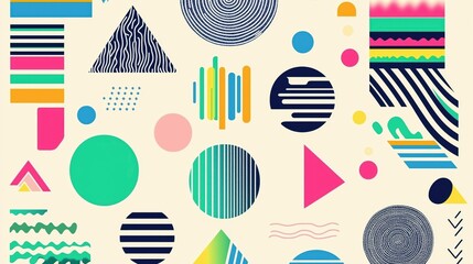 Abstract Geometric Shapes Design