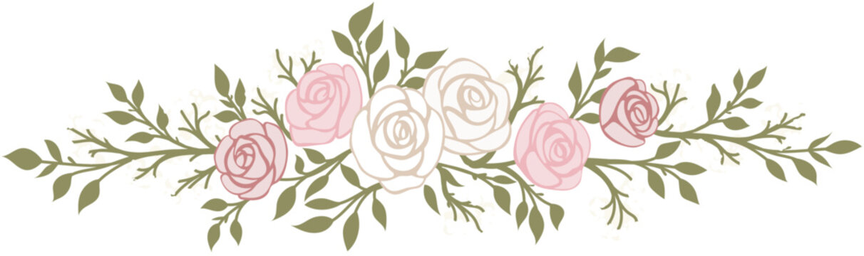 Elegant roses divider - wedding 