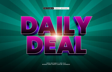 daily deal editable text effect