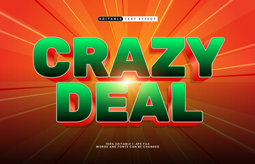 crazy deal editable text effect