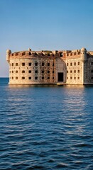 Ancient Command Post Fort: High-Contrast Wide Angle, Emphasizing Scale & Formidable Location ??