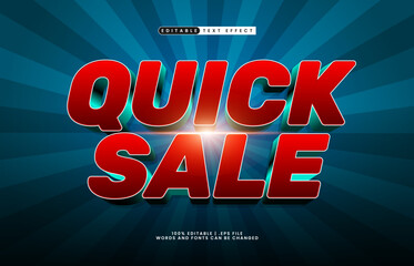 quick sale editable text effect