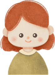 Cute Kids Clipart Set of Boy and Girl Characters