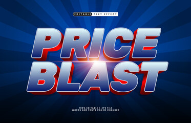 price blast editable text effect
