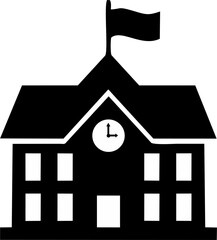 Naklejka premium vector illustration of a school