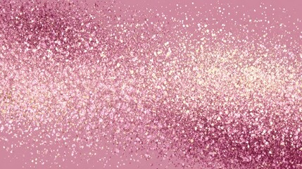 Pink glitter confetti background with sparkling particles and shiny shimme effect for celebration or festive design