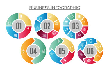 Circular Business Infographic Template