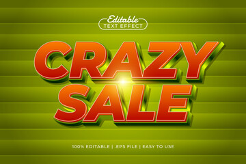 crazy sale editable text effect