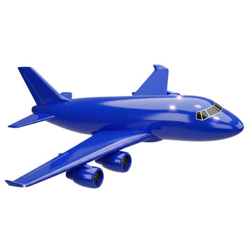 Airplane 3d unique stylish playful icon isolated on transparent background png for Travel, Flight, and Aviation Design