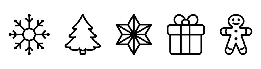 Set of Christmas vector icons. Flat colored Cristmas icons. Vector Illustration. Premium quality graphic design collection icons for websites, web design, mobile app