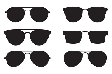 Sunglass silhouette icon set vector illustration