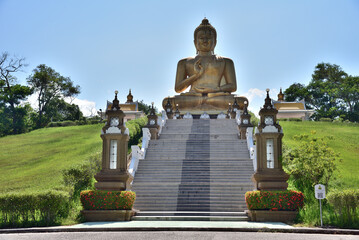 Phra Buddha Taksin Mingmongkol at Khao Kong Temple is the most famous landmark in Narathiwat, Thailand © Herotozero