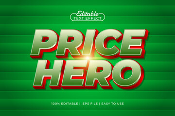 price hero editable text effect