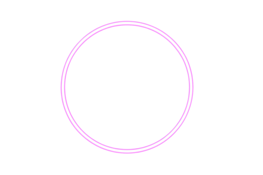 Pink circle graphic, glowing outline