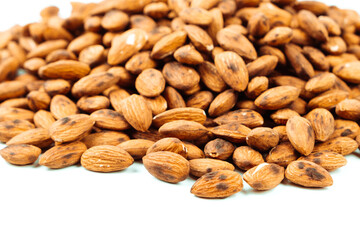 Roasted almonds close-up. A vegan superfood.