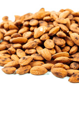 Roasted almonds close-up. A vegan superfood.