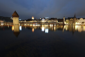 Obraz premium An evening walk around Lucerne