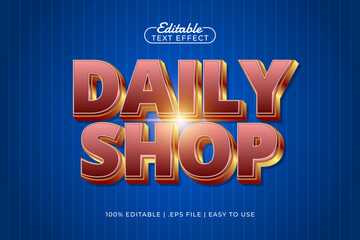 daily shop editable text effect