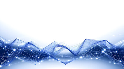 Abstract blue background with connecting dots and lines. Plexus effect. Abstract science geometrical network background,