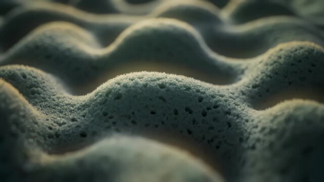Textured Wavy Surface Creating Abstract Organic Ripples and Shadows