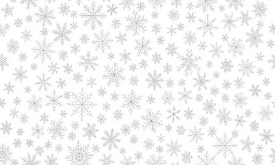 Seamless pattern of snowflakes for winter design
