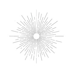 Fototapeta premium Radial burst design with many lines emanating from a central circular point, creating a starburst effect.